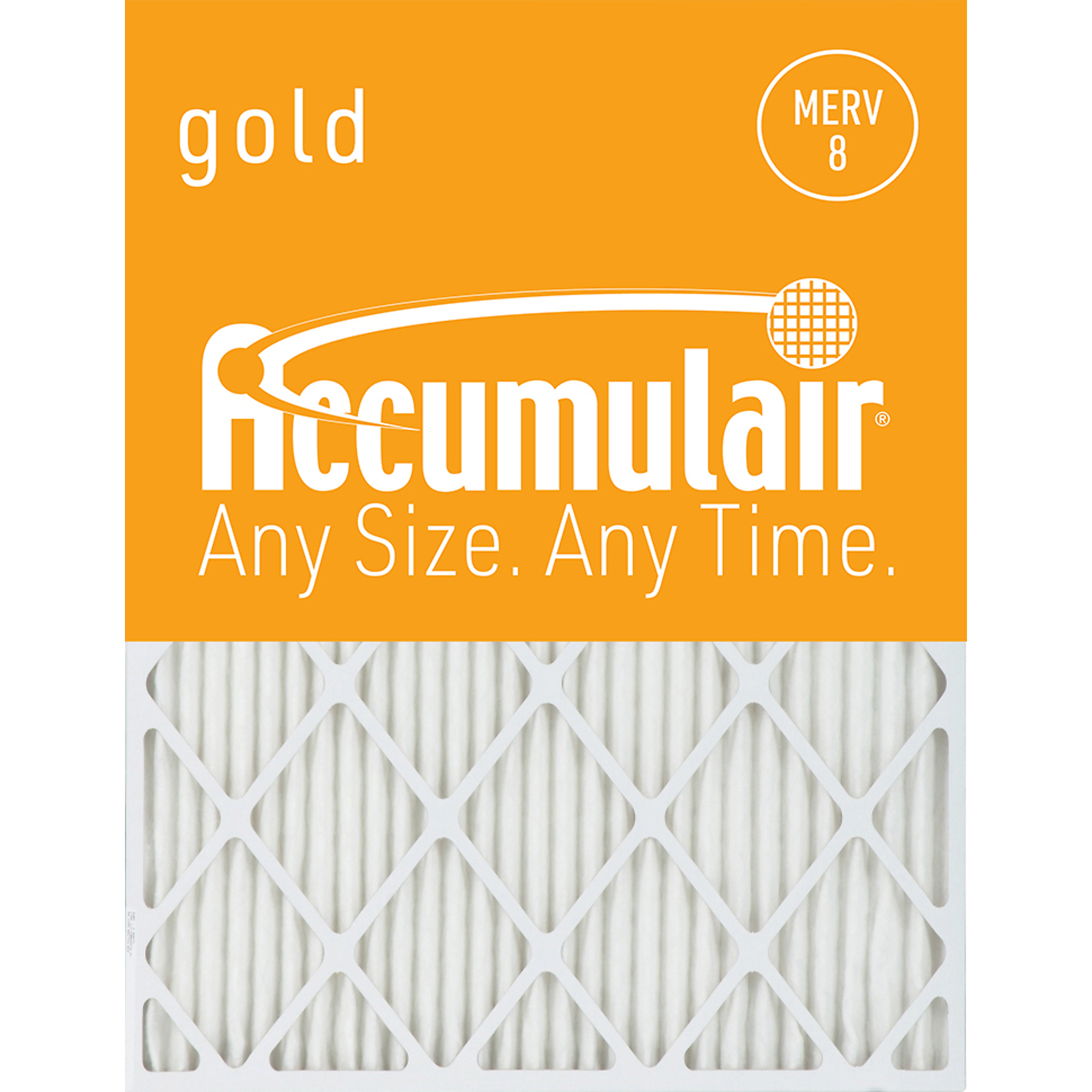 Accumulair MERV 8 Furnace Air Filter, Width 15.75 in, Height 24.75 in, Filters (qty.) 4, Model# FB16X25_4